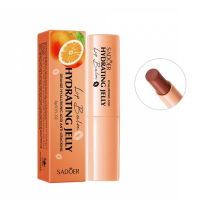 Бальзам-тинт для губ SADOER Hyaluronic Jelly Orange питательный, против сухости и трещин 3 г