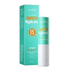Бальзам для губ солнцезащитный SADOER Smooth Hydrate увлажняющий SPF15 3 г