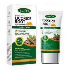 Крем для обличчя SADOER Licorice Root + Vitamin C освітлювальний, зволожуючий 50 г