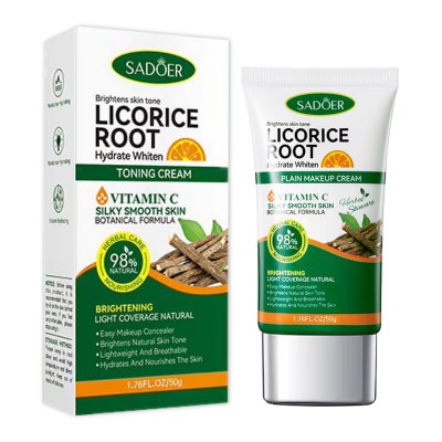 Крем для лица SADOER Licorice Root + Vitamin C осветляющий, увлажняющий 50 г