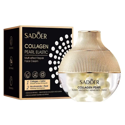 Антивозрастной многофункциональный крем для лица SADOER Collagen Pearl восстанавливающий 70 г