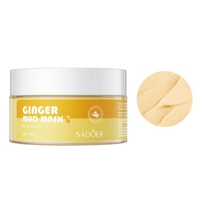 Грязевая маска для лица SADOER Ice Mud Ginger с экстрактом имбиря и охлаждающим эффектом 100 г