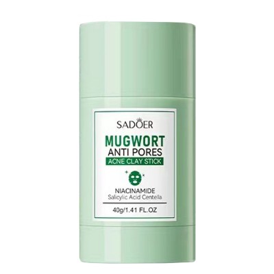 Глиняна маска для обличчя SADOER Mugwort від прищів 40 г