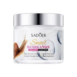 Ночная маска для лица SADOER Snail Reorganize Collagen увлажняющая, омолаживающая 110 г