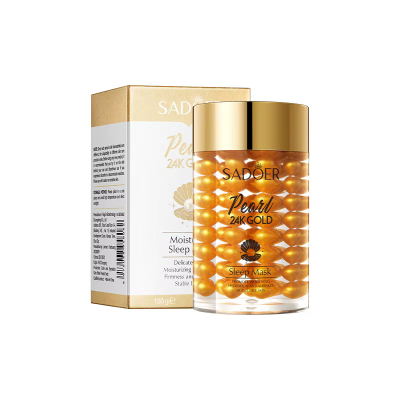 Ночная маска для лица SADOER 24K Gold Pearl Collagen осветляющая, увлажняющая 120г
