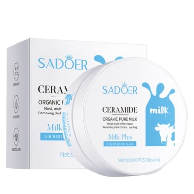 Гідрогелеві патчі під очі SADOER Ceramide Milk Plus інтенсивне зволоження та живлення 60 шт