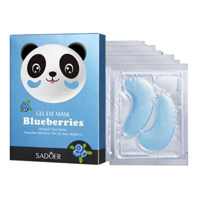 Гидрогелевые патчи под глаза SADOER Panda Blueberry с экстрактом черники (7.9г*7шт)