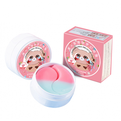 Гідрогелеві патчі під очі SERSANLOVE Mermaid Coral Dream Eye Mask з кораловим комплексом 60 шт