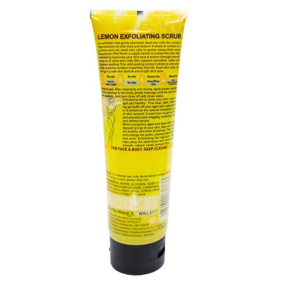Cкраб для обличчя і тіла Wokali Lemon Face and Body Exfoliating Scrub WKL577 320 мл