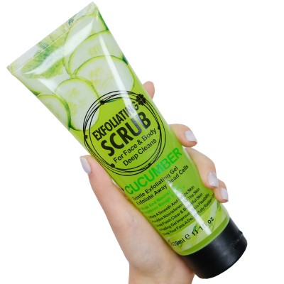 Cкраб для обличчя і тіла Wokali Cucumber Face and Body Exfoliating Scrub WKL578 320 мл