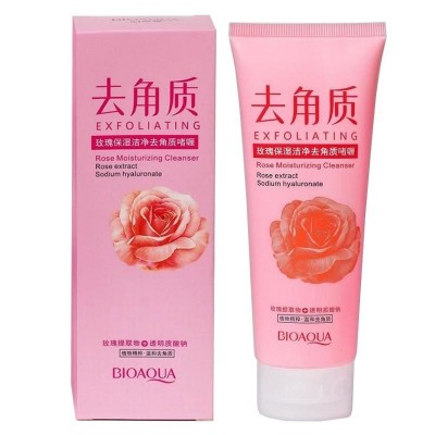 Отшелушивающий гель-скатка для умывания BIOAQUA Rose 120 г