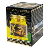 Натуральний скраб для обличчя і тіла Wokali Snail Face and Body Scrub з муцином равлика WKL594 500 мл