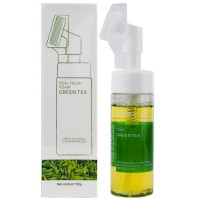 Пенка-мусс для умывания Wokali Green Tea Real Fresh Foam Facial Cleansing Mousse с экстрактом зеленого чая 150 мл