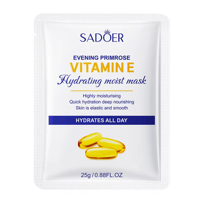 Тканинна маска для обличчя SADOER Vitamin E + Evening Primrose зволожуюча 25 г