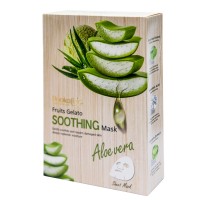Тканевая маска Wokali Aloe Vera Fruits Gelato Soothing Mask с экстрактом алоэ вера HA-3012 (30мл*10шт)