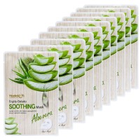 Тканевая маска Wokali Aloe Vera Fruits Gelato Soothing Mask с экстрактом алоэ вера HA-3012 (30мл*10шт)