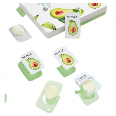 Нічна маска для обличчя BIOAQUA Avocado Hydrating з екстрактом авокадо (упаковка 8 штук)