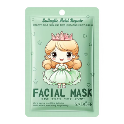 Тканинна маска для обличчя SADOER Salicylic Acid Acne Repair для проблемної шкіри, глибокого зволоження 25 г