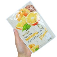 Тканинна маска Wokali Vitamin C Fruits Gelato Whitening Mask з екстрактом апельсина HA-3008 (30мл*10шт)
