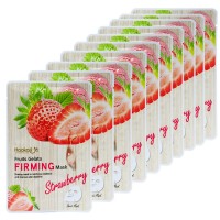 Тканевая маска Wokali Strawberry Fruits Gelato Firming Mask с экстрактом клубники HA-3009 (30мл*10шт)