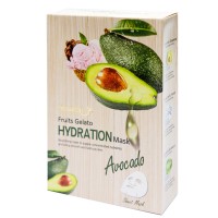 Тканевая маска Wokali Avocado Fruits Gelato Hydration Mask с экстрактом авокадо HA-3010 (30мл*10шт)