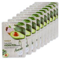 Тканевая маска Wokali Avocado Fruits Gelato Hydration Mask с экстрактом авокадо HA-3010 (30мл*10шт)