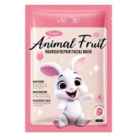 Тканевая маска для лица SADOER Animal Fruit Rabbit Peach питательная 25 г