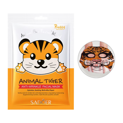 Тканевая маска для лица с принтом SADOER Animal Tiger антивозрастная 25 г