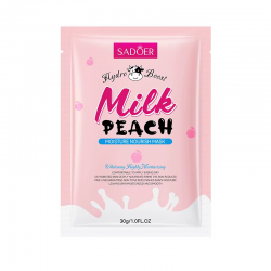 Тканинна маска для обличчя SADOER Milk Peach зволожуюча, живильна 30 г