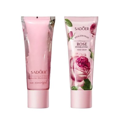 Крем для рук SADOER Rose с гиалуроновой кислотой 30 мл+30 мл