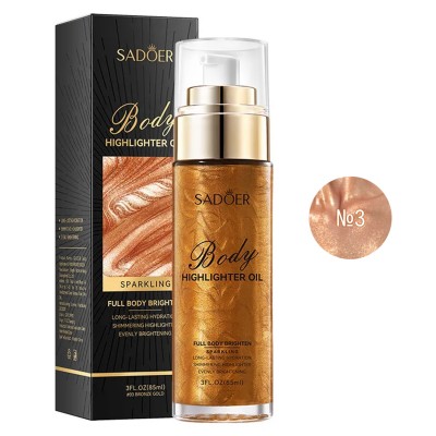 Масло-хайлайтер для тела SADOER Body Highlight Oil №03 Bronze с эффектом мерцания 85 мл