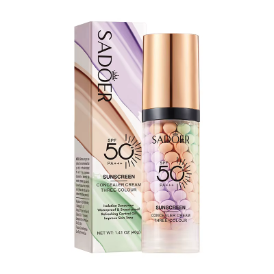 База под макияж SADOER Three Color Sun Block Repair Cream SPF50+ PA+++ 40 г