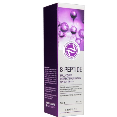 Тональний крем Enough 8 Peptide Full Cover Perfect Foundation SPF50+ PA+++ ПАЛІТРА