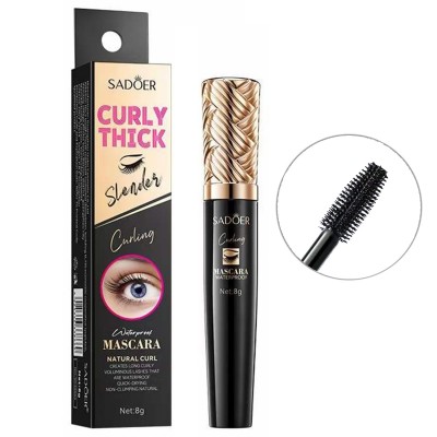 Тушь для ресниц водостойкая SADOER Curly Thick объем и подкручивание 8 г