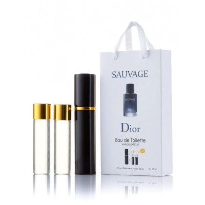 Парфюм мужской Dior Sauvage с феромонами 3х15 мл